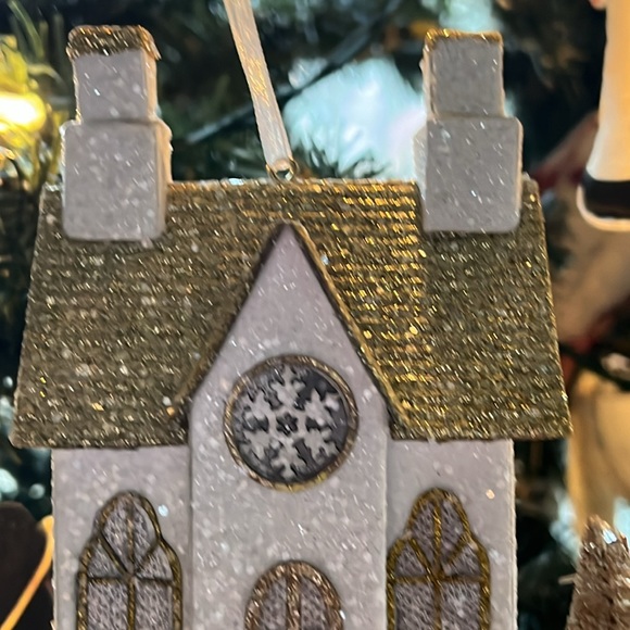 Light Up Christmas Tree Ornament Glitter House - Picture 4 of 10